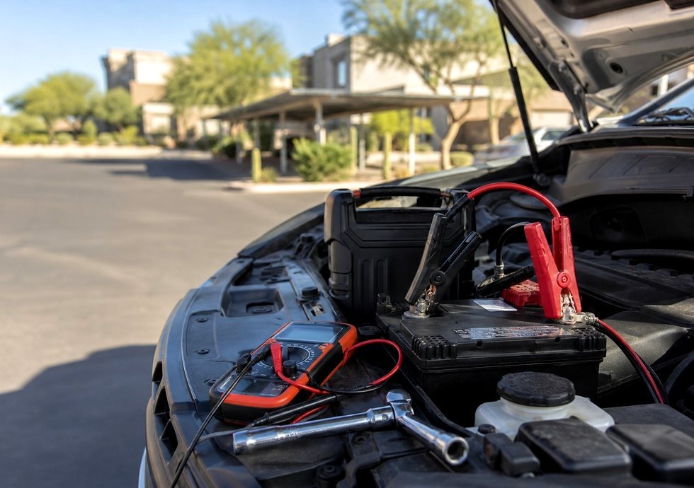 Battery testing by a Ventura mobile mechanic